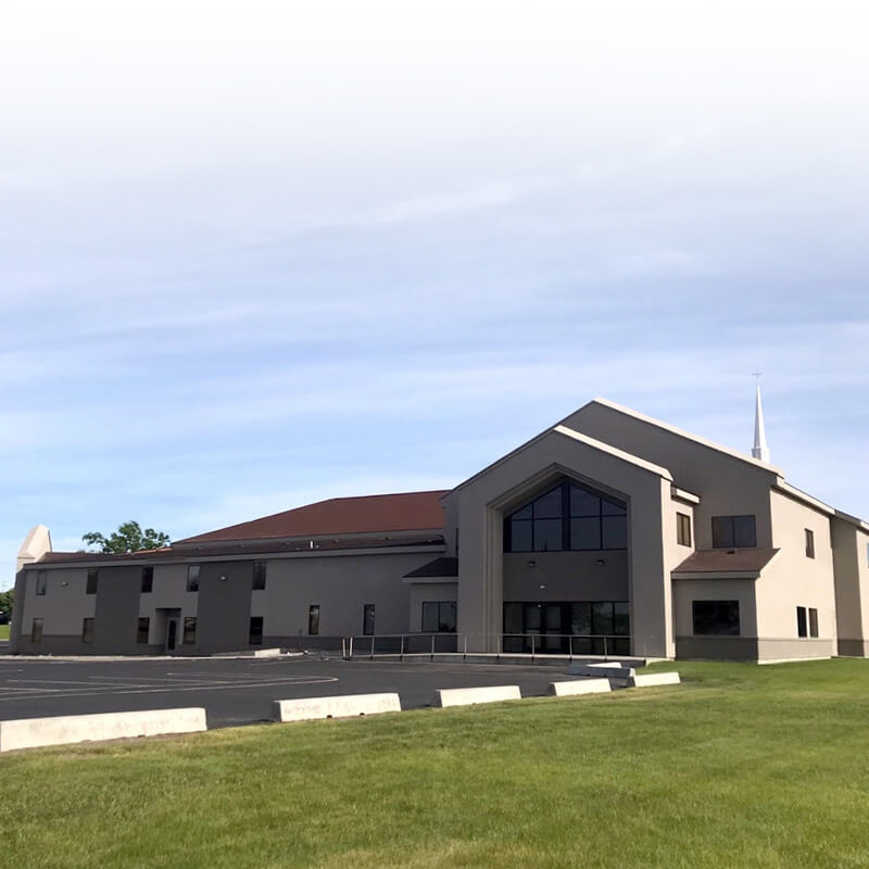Image: Twin Falls Chuch of the Nazarene building with clear skies